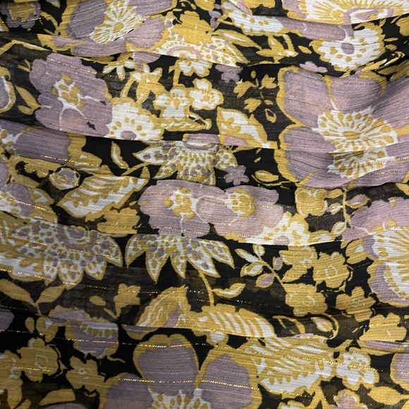 ZARA Floral One Shoulder Rouched Dress Medium - Picture 5 of 8